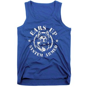 Ears Up System Armed German Shepherd Canine Dog Tank Top