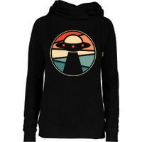 Extraterrestrial Ufo Saucer Spaceship Vintage Alien Womens Funnel Neck Pullover Hood