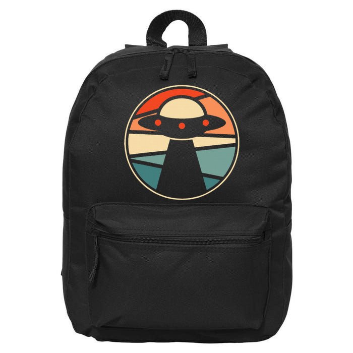 Extraterrestrial Ufo Saucer Spaceship Vintage Alien 16 in Basic Backpack