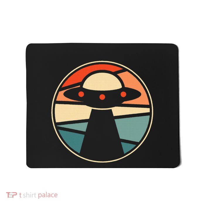 Extraterrestrial Ufo Saucer Spaceship Vintage Alien Mousepad