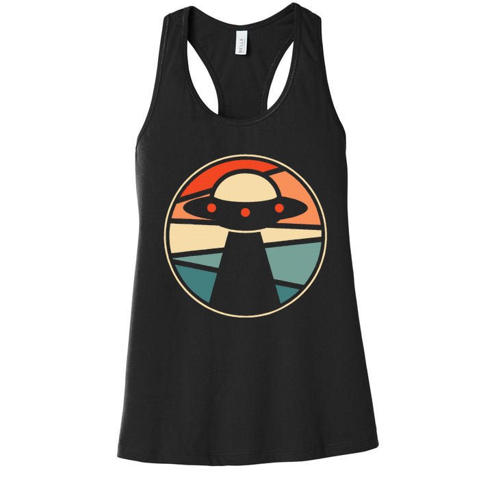 Extraterrestrial Ufo Saucer Spaceship Vintage Alien Women's Racerback Tank