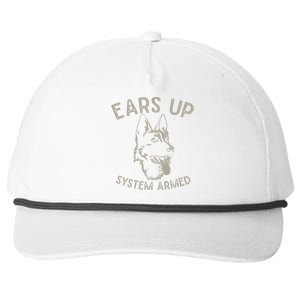 Ears Up System Armed Dog Lover Gift Animal German Shepherd Snapback Five-Panel Rope Hat