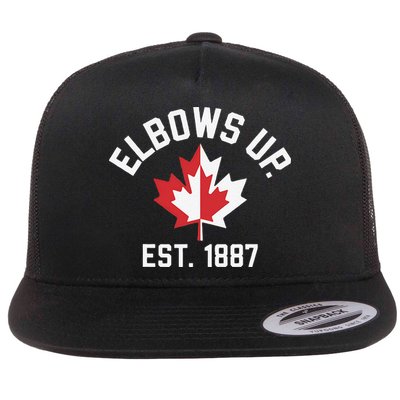 Elbows Up Strong Canada Est 1867 Proud Canadian Flatbill Hat