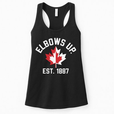 Elbows Up Strong Canada Est 1867 Proud Canadian Womens Tank Top