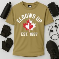 Elbows Up Strong Canada Est 1867 Proud Canadian Cooling Performance Crew T-Shirt