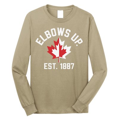 Elbows Up Strong Canada Est 1867 Proud Canadian Long Sleeve Shirt