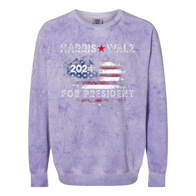 Election Usa Waltz Colorblast Crewneck Sweatshirt