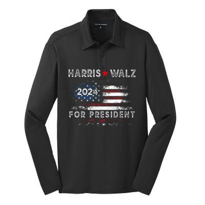 Election Usa Waltz Silk Touch Performance Long Sleeve Polo