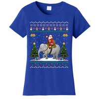 Elephant Ugly Xmas Gift Santa Riding Elephant Christmas Cute Gift Women's T-Shirt