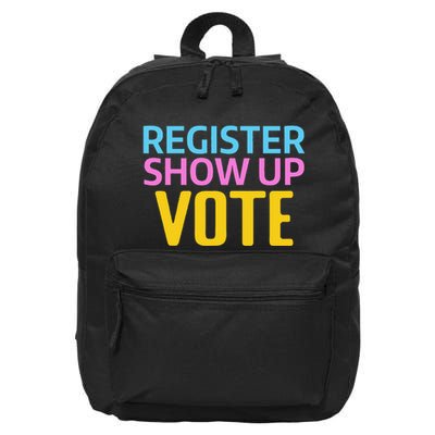 Election Voters 2024 Register Show Up Vote 16 in Basic Backpack