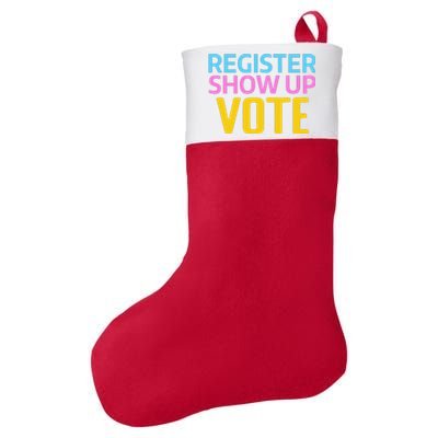 Election Voters 2024 Register Show Up Vote Felt Holiday Christmas Stocking