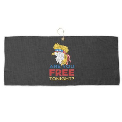 Eagle Vintage 4th Of July You Free Tonight Cool Gift Large Microfiber Waffle Golf Towel