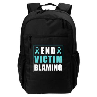 End Victim Blaming Sexual Assault Awareness Ribbon Backpack