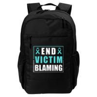 End Victim Blaming Sexual Assault Awareness Ribbon Daily Commute Backpack