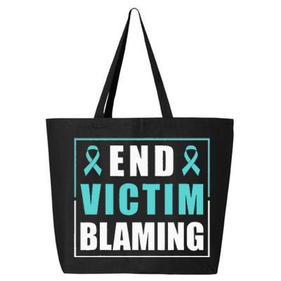 End Victim Blaming Sexual Assault Awareness Ribbon 25L Jumbo Tote