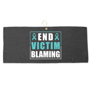 End Victim Blaming Sexual Assault Awareness Ribbon Great Gift Large Microfiber Waffle Golf Towel