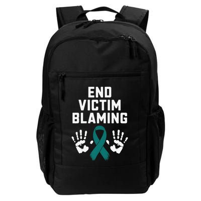 End Victim Blaming Funny Sexual Assault Awareness Month Backpack