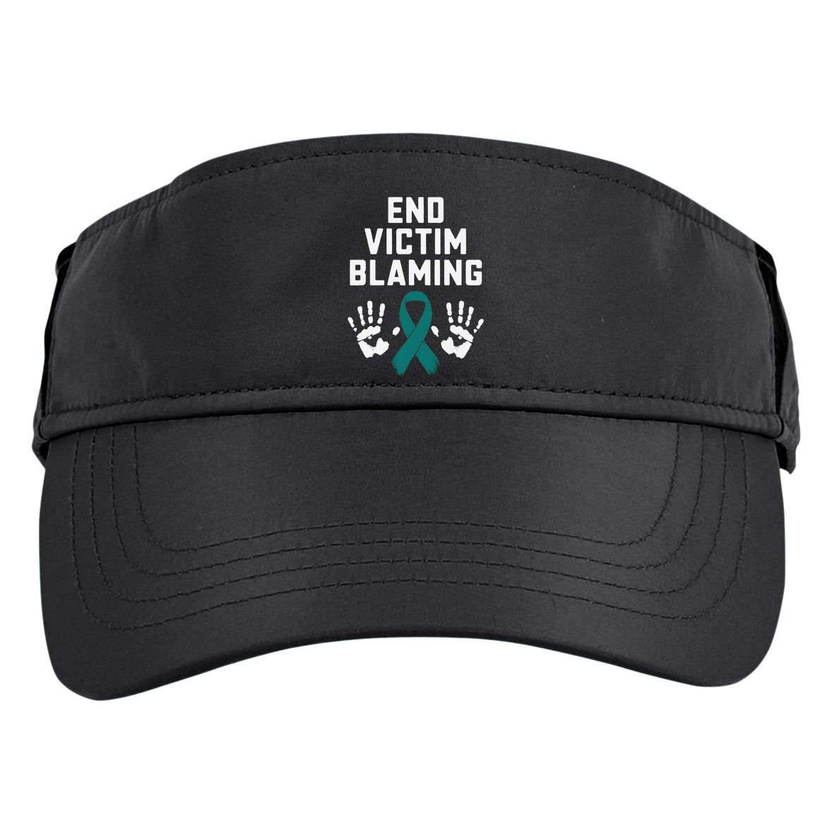 End Victim Blaming Funny Sexual Assault Awareness Month Adult Drive Performance Visor
