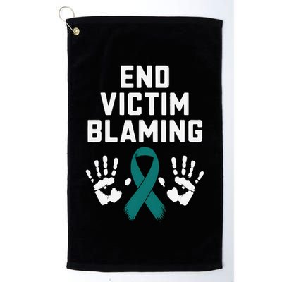 End Victim Blaming Funny Sexual Assault Awareness Month Golf Towel