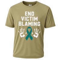 End Victim Blaming Funny Sexual Assault Awareness Month Cooling Performance Crew T-Shirt