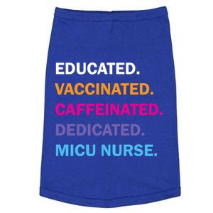 Educated Vaccinated Caffeinated Dedicated Micu Icu Nurse Rn Gift Doggie Tank