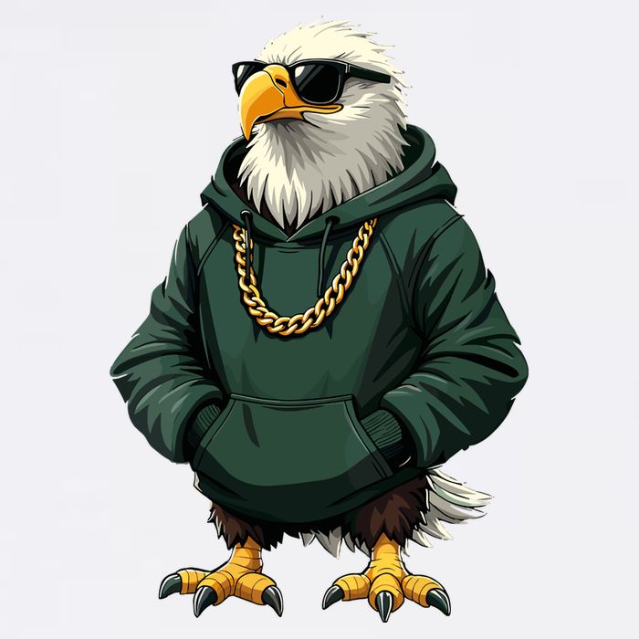 Eagle Vintage Cool Bird In Sunglasses Button