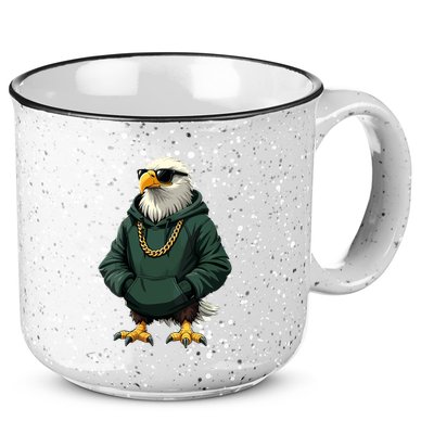 Eagle Vintage Cool Bird In Sunglasses 15oz Campfire Ceramic Mug