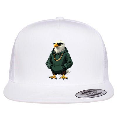 Eagle Vintage Cool Bird In Sunglasses Flatbill Hat