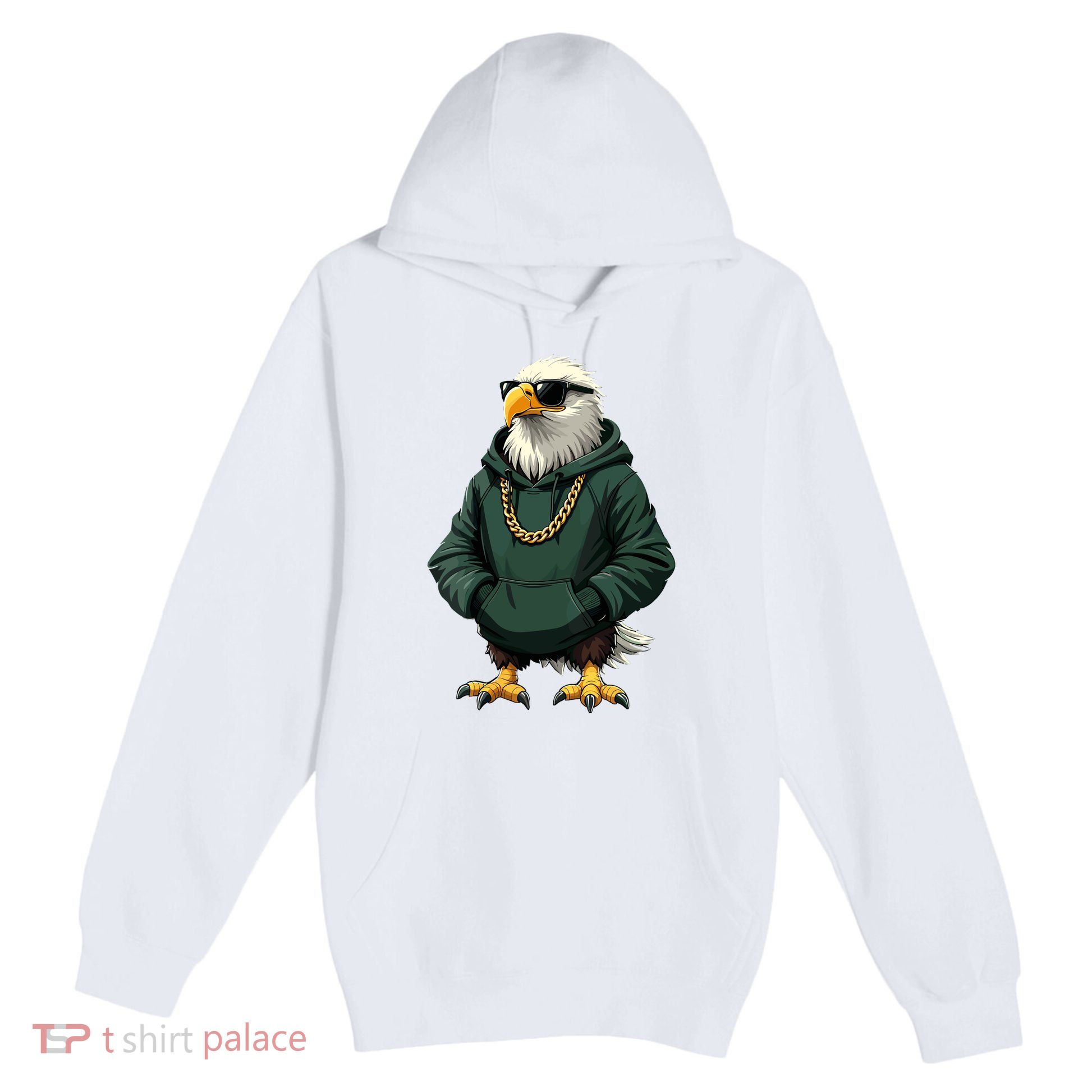 Eagle Vintage Cool Bird In Sunglasses Premium Pullover Hoodie