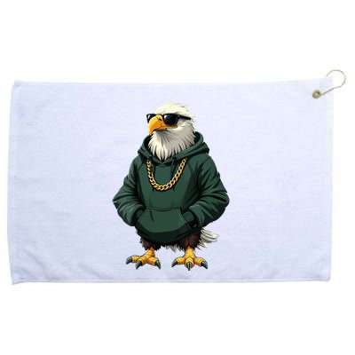 Eagle Vintage Cool Bird In Sunglasses Grommeted Golf Towel