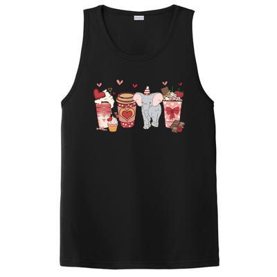 Elephant Valentines Day Safari Animal And Coffee Lovers Gift PosiCharge Competitor Tank