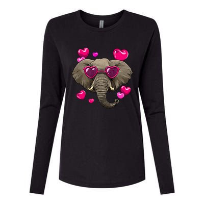 Elephant Valentines Day Zoo Safari Keeper Animal Wildlife Gift Womens Cotton Relaxed Long Sleeve T-Shirt