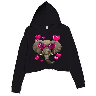 Elephant Valentines Day Zoo Safari Keeper Animal Wildlife Gift Crop Fleece Hoodie