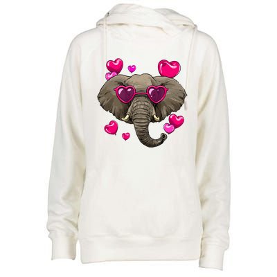 Elephant Valentines Day Zoo Safari Keeper Animal Wildlife Gift Womens Funnel Neck Pullover Hood