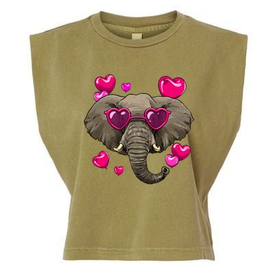 Elephant Valentines Day Zoo Safari Keeper Animal Wildlife Gift Garment-Dyed Women's Muscle Tee