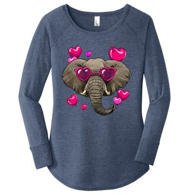 Elephant Valentines Day Zoo Safari Keeper Animal Wildlife Gift Women's Perfect Tri Tunic Long Sleeve Shirt