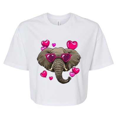 Elephant Valentines Day Zoo Safari Keeper Animal Wildlife Gift Bella+Canvas Jersey Crop Tee