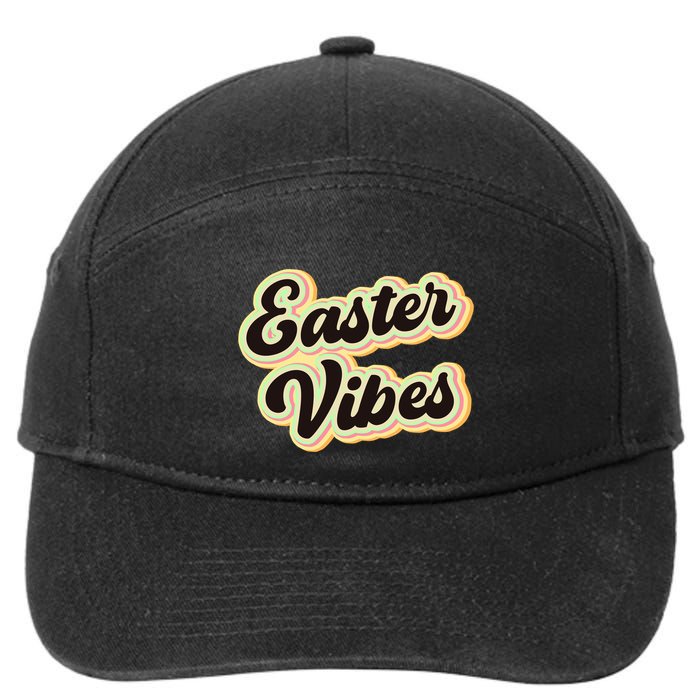 Easter Vibes Easter Mood Party Retro 7-Panel Snapback Hat