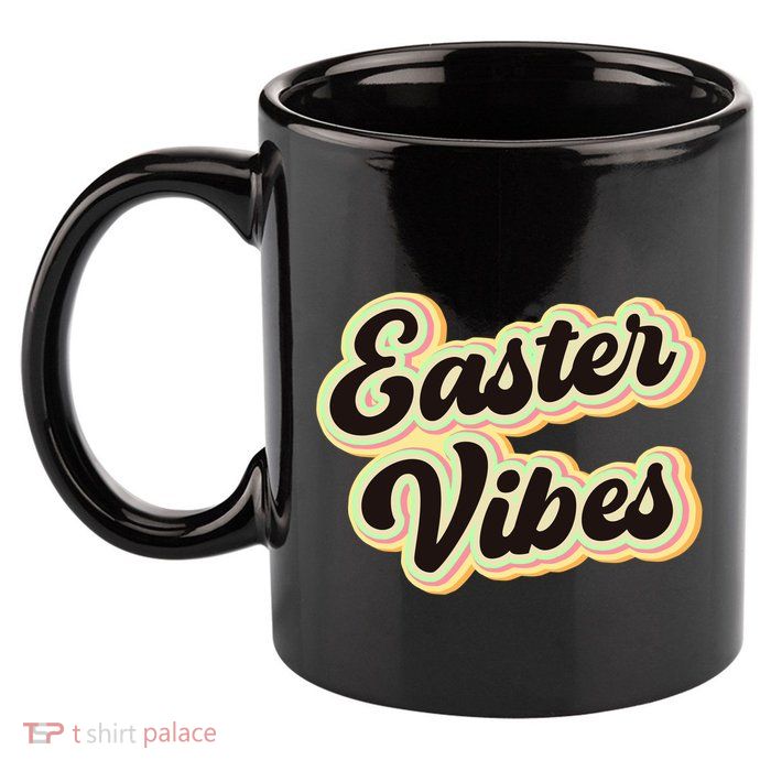 Easter Vibes Easter Mood Party Retro 11oz C Handle Ceramic Mug