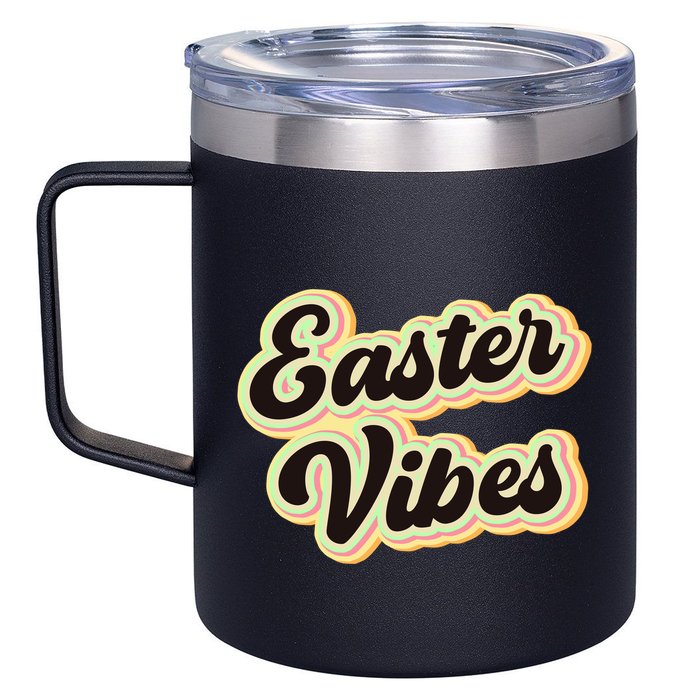 Easter Vibes Easter Mood Party Retro 12oz Stainless Steel Coffee Mug