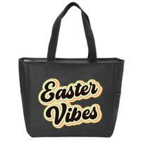 Easter Vibes Easter Mood Party Retro Zip Tote Bag
