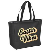 Easter Vibes Easter Mood Party Retro Zip Tote Bag