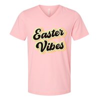 Easter Vibes Easter Mood Party Retro V-Neck T-Shirt