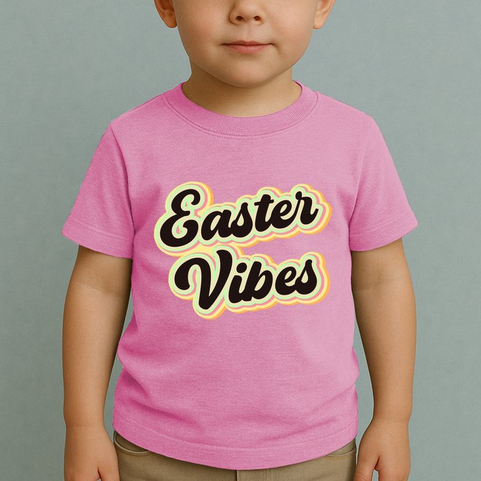 Easter Vibes Easter Mood Party Retro Toddler T-Shirt