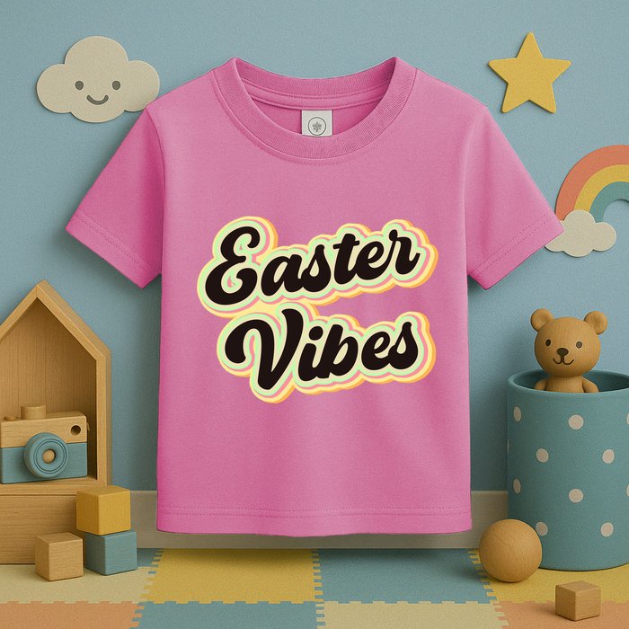 Easter Vibes Easter Mood Party Retro Toddler T-Shirt