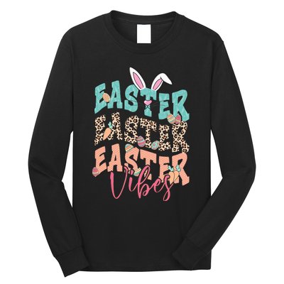 Easter Vibes Easter Bunny Funny Easter Squad Easter Day Family Matching Long Sleeve Shirt