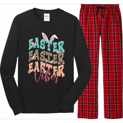 Easter Vibes Easter Bunny Funny Easter Squad Easter Day Family Matching Long Sleeve Pajama Set