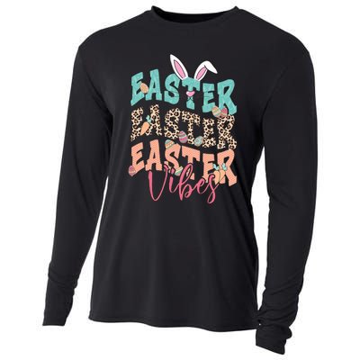 Easter Vibes Easter Bunny Funny Easter Squad Easter Day Family Matching Cooling Performance Long Sleeve Crew