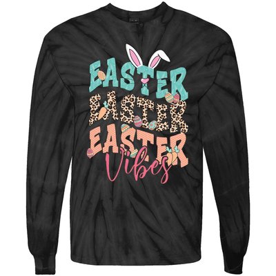 Easter Vibes Easter Bunny Funny Easter Squad Easter Day Family Matching Tie-Dye Long Sleeve Shirt