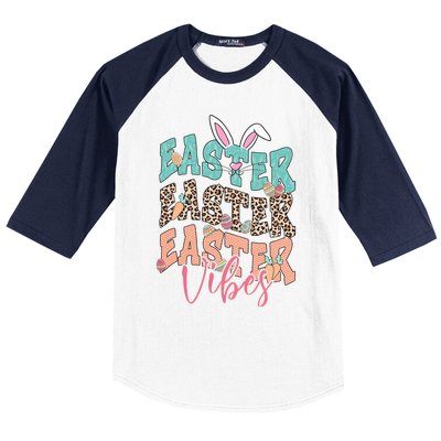 Easter Vibes Easter Bunny Funny Easter Squad Easter Day Family Matching Baseball Sleeve Shirt